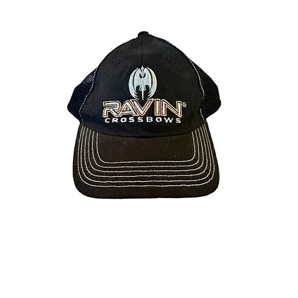 Ravin Crossbow Archery Bow Logo Printed Baseball Cap Black Hat Adult Size - Picture 1 of 4